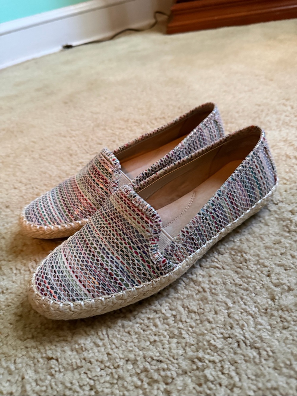 Women's Multicolor Woven Espadrille Slip-On Shoes
